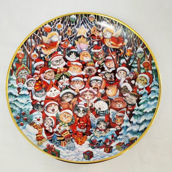 Franklin Mint Collector Plate Santa Claws By Bill Bell Vintage Limited Edition - Picture 1 of 4